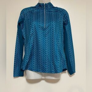 PEBBLE BEACH AQUA/TEAL ZIP UP JACKET WITH MESH LINE SIZE SMALL